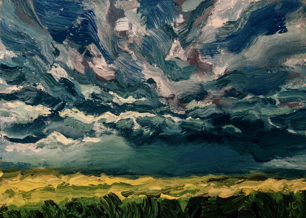 Summer Stormclouds No. 2, original oil painting by Jonathan Goodding