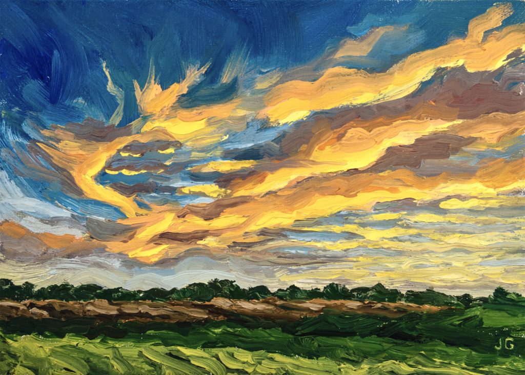 Early Summer Sky No. 5, original oil painting by Jonathan Goodding