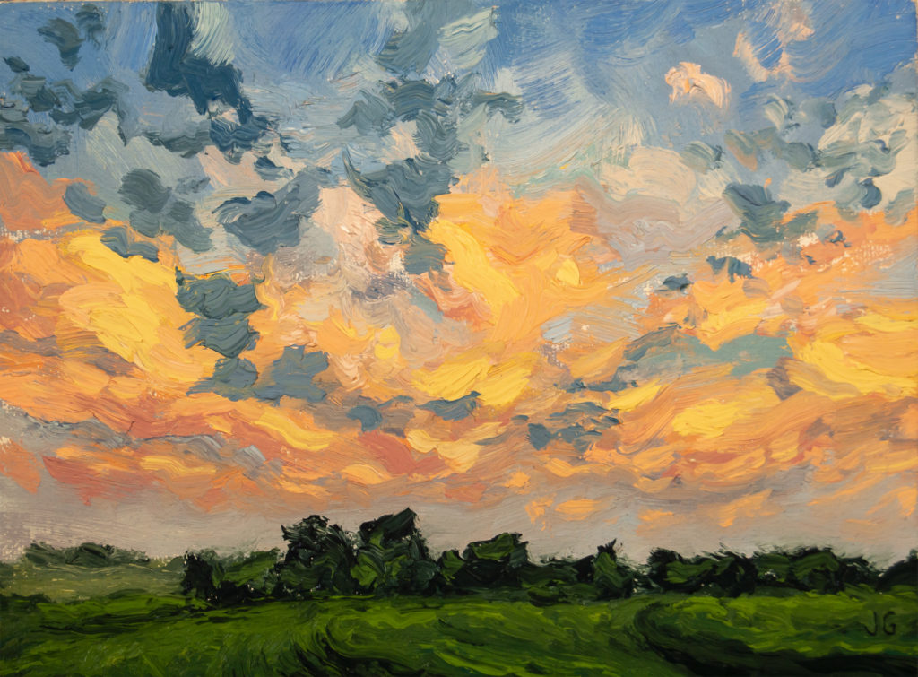 Late Summer Sky No. 1, original oil painting by Jonathan Goodding