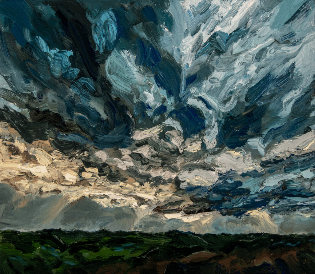 Morning Stormclouds No. 1, original oil painting by Jonathan Goodding