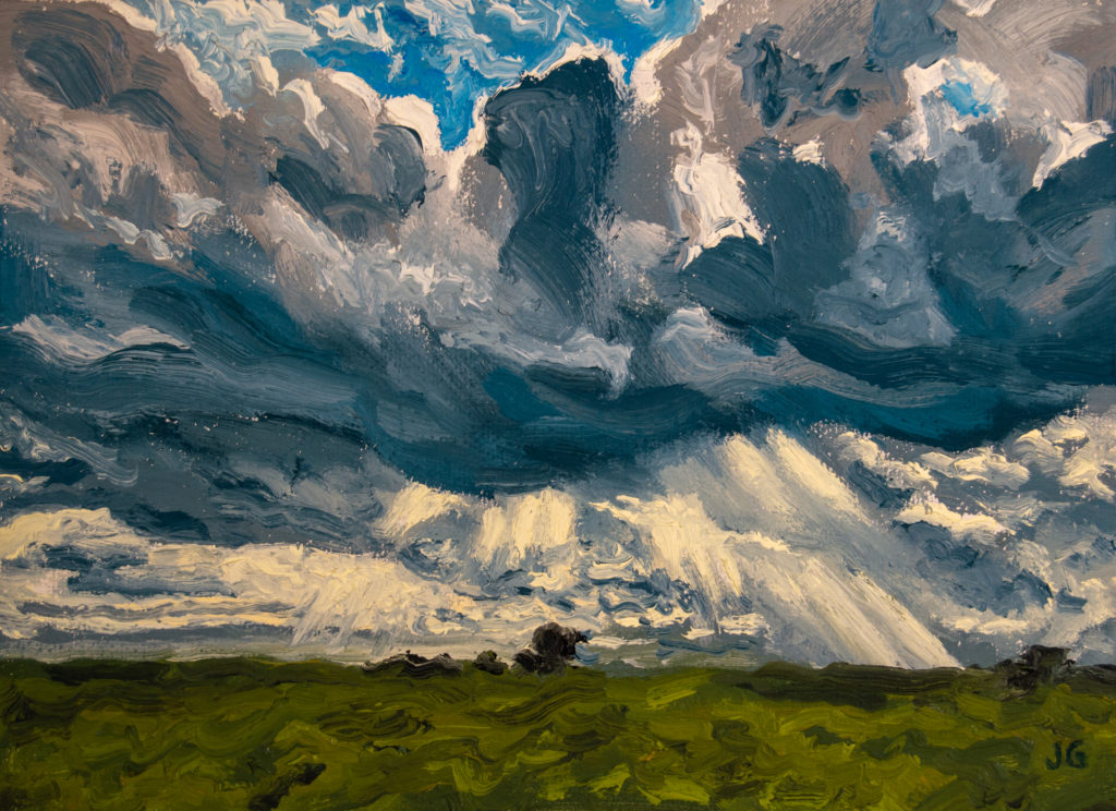 Late Summer Sky No. 2, original oil painting by Jonathan Goodding
