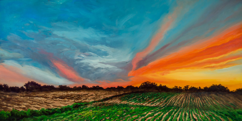 Nebraska Summer Memory, original oil painting by Jonathan Goodding