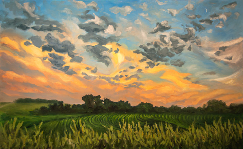 Summer Evening Radiance, original oil painting by Jonathan Goodding