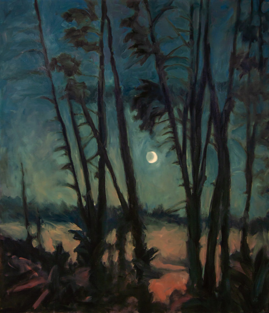 Yellowstone Nocturne, original oil painting by Jonathan Goodding