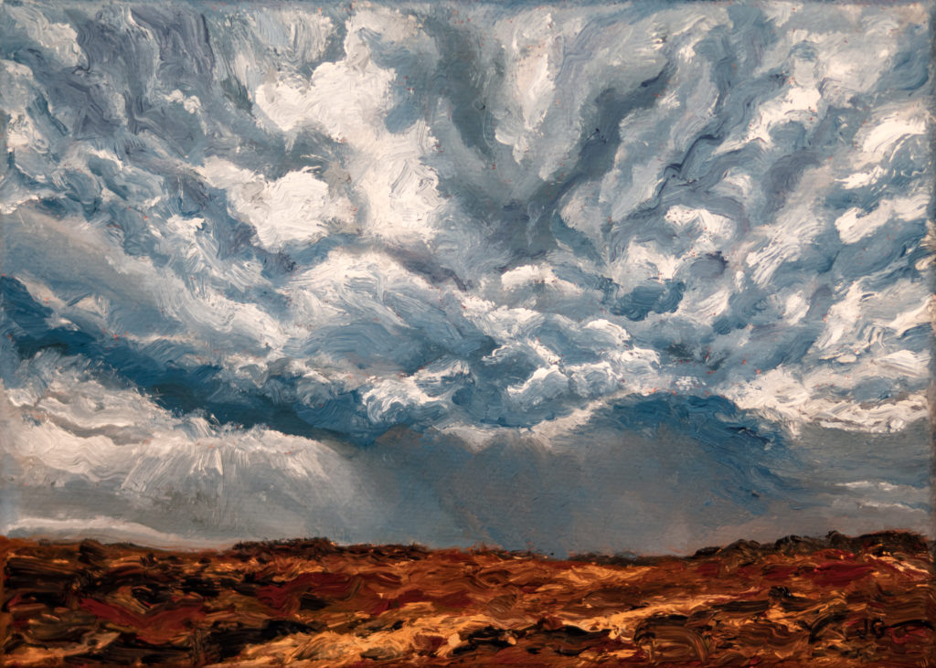 Spring Storm Clouds No. 1, original oil painting by Jonathan Goodding