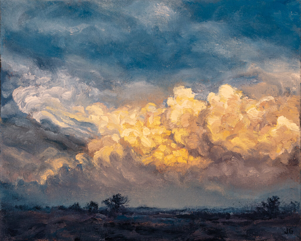 Eastern Sky Reflections, original oil painting by Jonathan Goodding