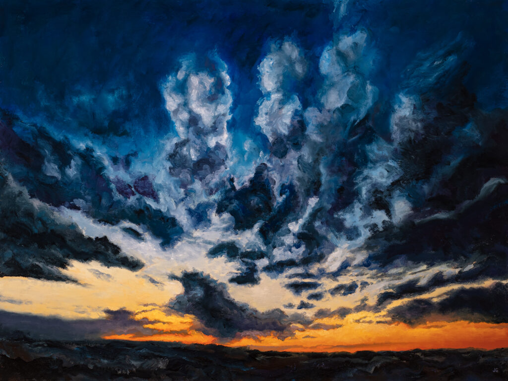 Late Spring Nocturne, original oil painting by Jonathan Goodding