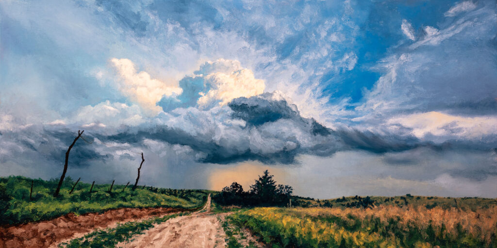 Mid-Summer Approach, original oil painting by Jonathan Goodding