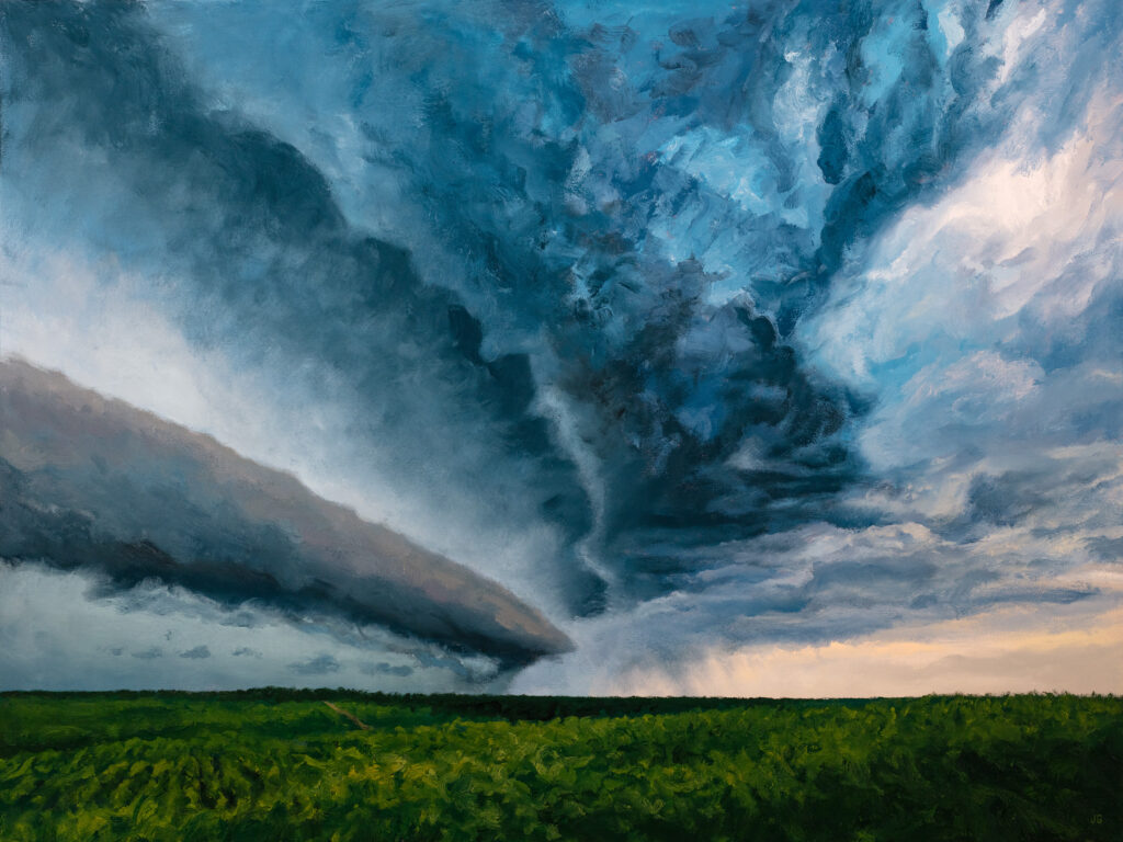 July Shelf Cloud, original oil painting by Jonathan Goodding