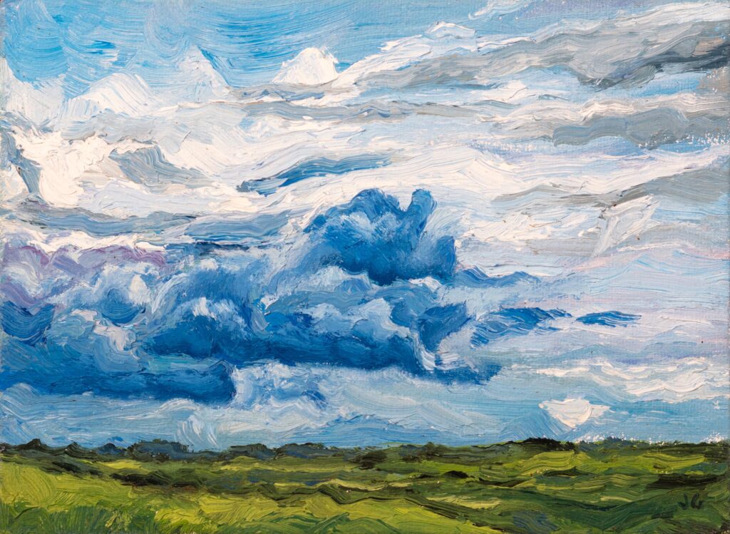 Early Summer Sky No. 4, original oil painting by Jonathan Goodding