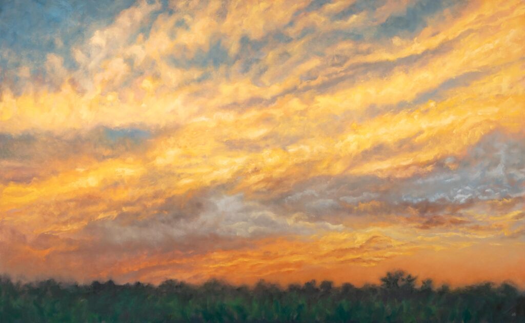 Evening Radiance, Late Summer, original oil painting by Jonathan Goodding