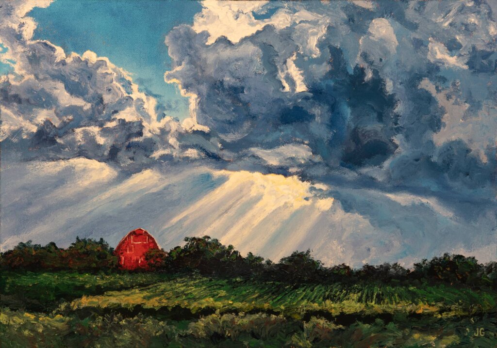 Late Summer Sky No. 3, original oil painting by Jonathan Goodding